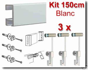 *article épuisé* Kit  Nielsen 150cm blanc / 3 fils-3 crochets 4 kg-embouts-raccord-fixations