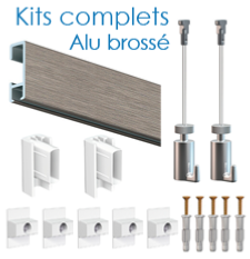 Kit cimaise complet Artiteq Click Rail pour suspension de tableaux 4 m  blanc, autre-materiel-de-fixation