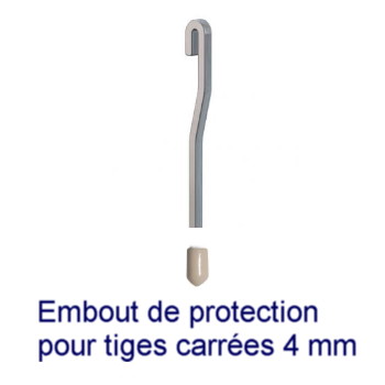 Pack de 10 embouts de protection pour tiges 4x4 mm - Accessoire Cimaise Artiteq