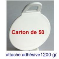 Attache autocollante 60 mm pour dibond par 50 - 1200 g - accrochage tableau dibond alu plexi - Artiteq