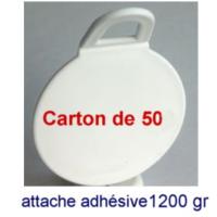 Attache en plastique autocollante 32 mm vendue à l'unité - accrochage  dibond / plexi / alu Artiteq