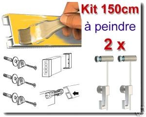 *article épuisé* Kit Nielsen 150 cm à peindre-2 fils-2 crochets 4 kg-embouts, raccord,fixations