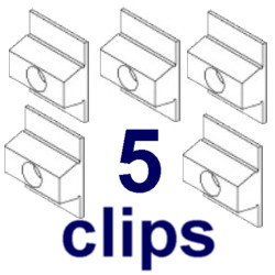 Sachet de 5 clips de fixation pour click rail - Accessoire Cimaise Artiteq