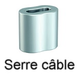 Pack de 100 serre-cables en métal Ø:1,5mm - Accessoire Cimaise Artiteq