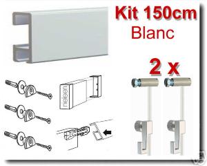 *article épuisé* Kit  Nielsen 150cm blanc / 2 fils-2 crochets 4 kg-embouts-raccord-fixations