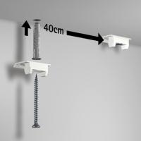 Cimaise Plafond Click Up Rail Blanc brut à peindre 200cm + clips + vis & chevill