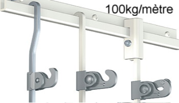 cimaise pour tableaux classic+ rail 100kg/mtre