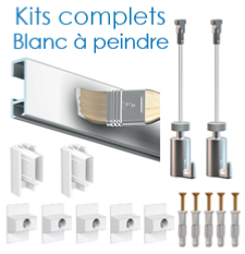 Kits cimaises Click-Rail blanc  peindre Artiteq