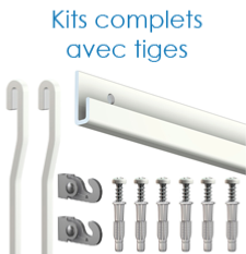 Kits cimaises  tableau avec tiges rigides Artiteq