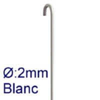 Pack de 5 tiges 100 cm Ø2 mm blanche - Accessoire Cimaise Artiteq