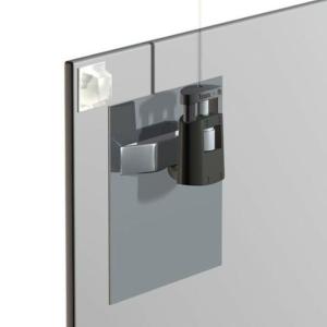 Pack de 4 attaches adhésives en métal 7x7 cm charge 2 kg - accrochage tableau dibond alu plexi - Artiteq